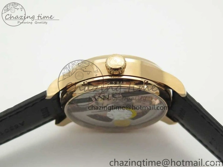 MIROTIME 0116 Portuguese Tourbillon IW5046 RG ZF Best Edition Gray Dial on Black Leather Strap SmoothTexture 7142